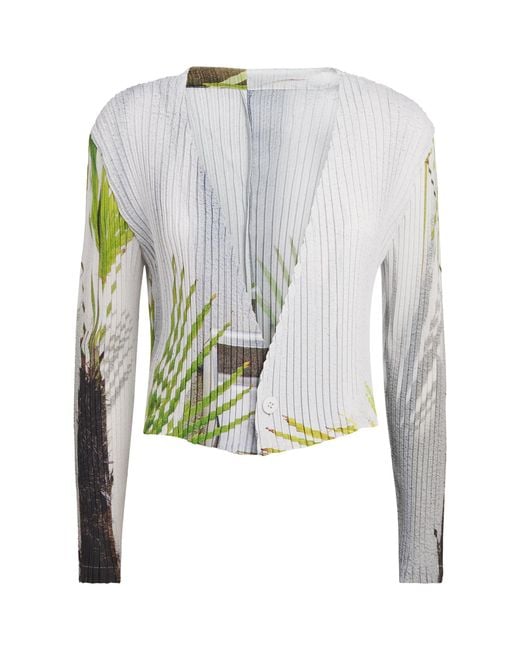 Issey Miyake Blue Urban Jungle Pleats Cardigan