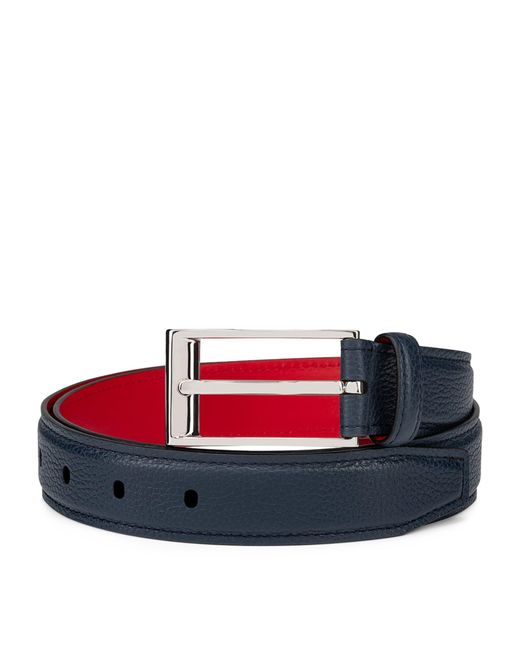 Christian Louboutin Red Bizbelt Leather Belt for men