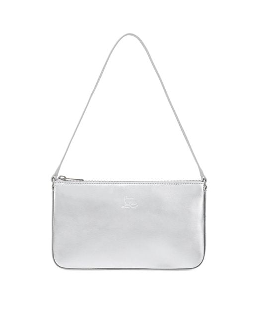 Christian Louboutin White Loubila Leather Shoulder Bag