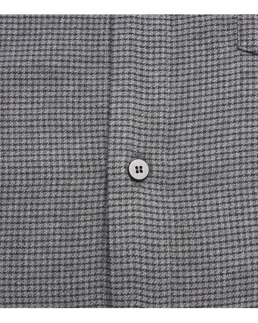 Won Hundred Gray Check Maza Shirt for men