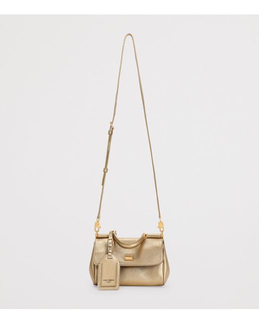 Dolce & Gabbana Metallic Laminated Calfskin My Sicily Cross-Body Bag
