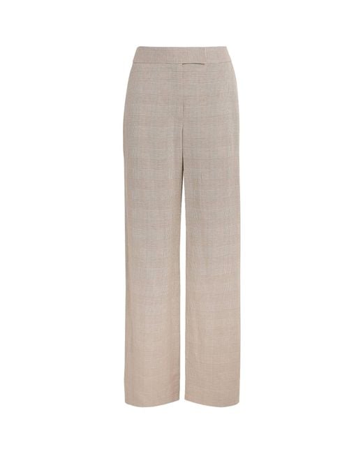 Veronica Beard Gray Plaid Broderick Trousers