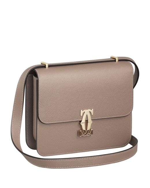 Cartier Natural Mini Leather C De Shoulder Bag