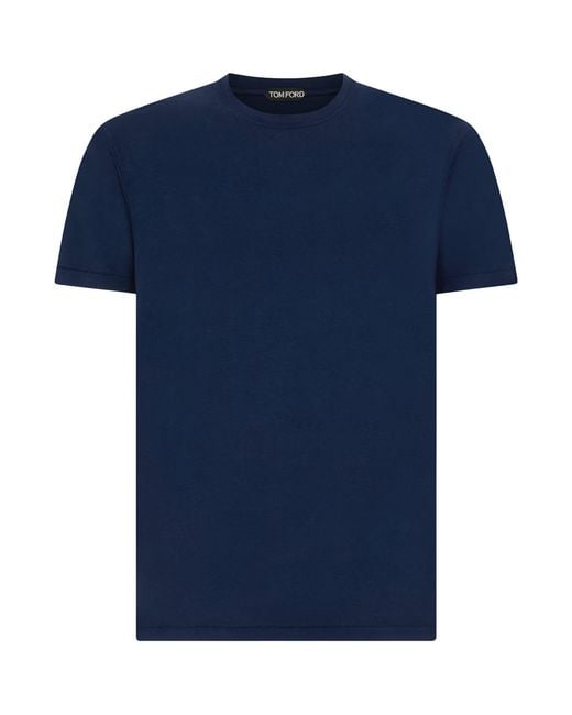 Tom Ford Blue Crew-Neck T-Shirt for men