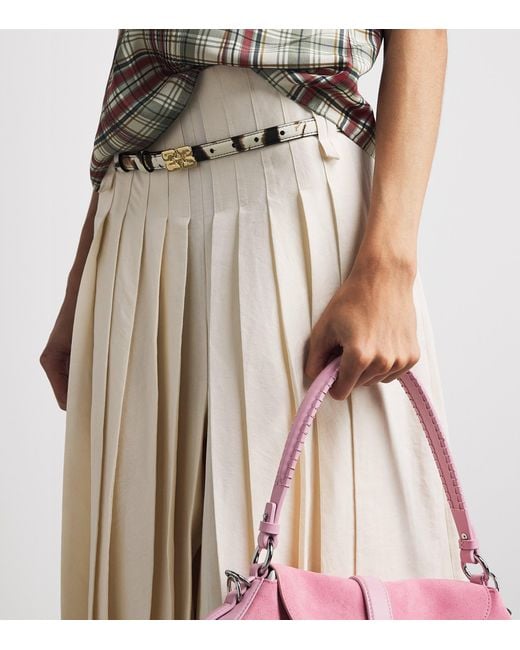 Ganni Metallic Small Kat Belt