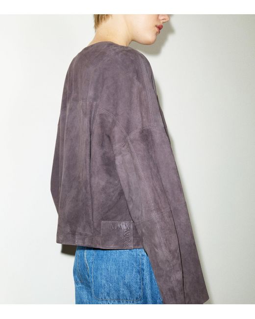 MAX&Co. Brown Suede Loose-Fit Jacket