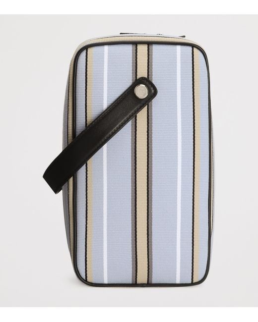 Dolce & Gabbana Blue Striped Lock Top-Handle Bag for men