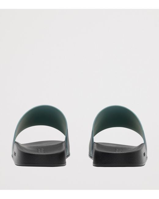 Burberry Blue Check Slides for men