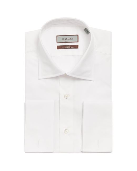 Canali White Egyptian Cotton Slim-Fit Shirt for men