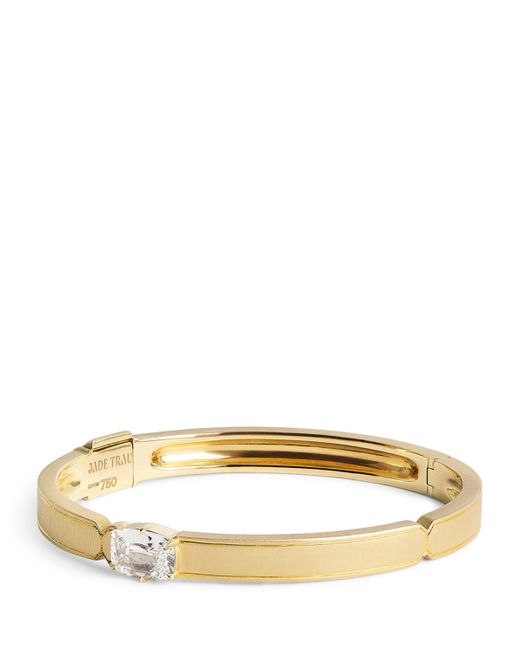 Jade Trau Natural Small And Diamond One Of A Kind Billie Bangle