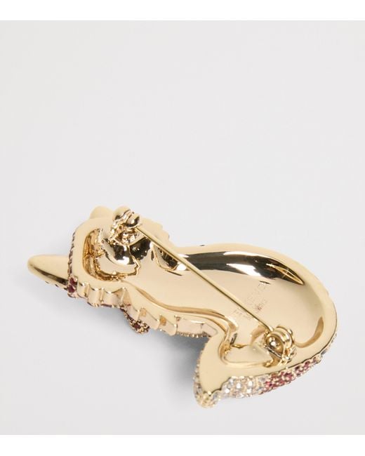 Weekend by Maxmara Brown Crystal Fox Brooch