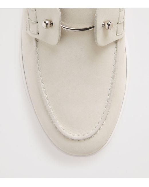 Christian Louboutin White Chambeliboat Leather Boat Shoes