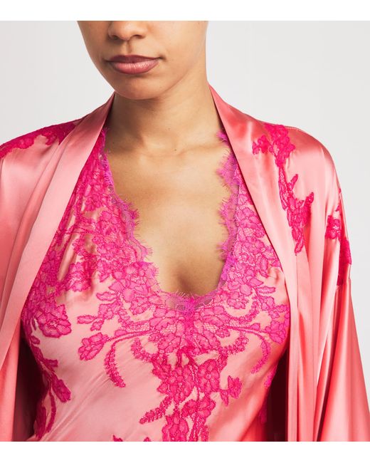 Torlowei Pink Silk Tokoni Midi Slip Dress