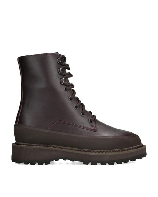 Le Monde Beryl Brown Leather Dolomite Ankle Boots