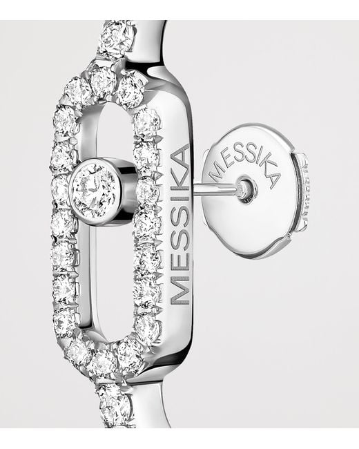 Messika White Move Uno And Diamond Pavé Single Earring