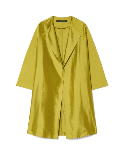 Marina Rinaldi Yellow Silk Overcoat
