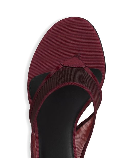 Alaïa Red Mesh Thong Mules 55
