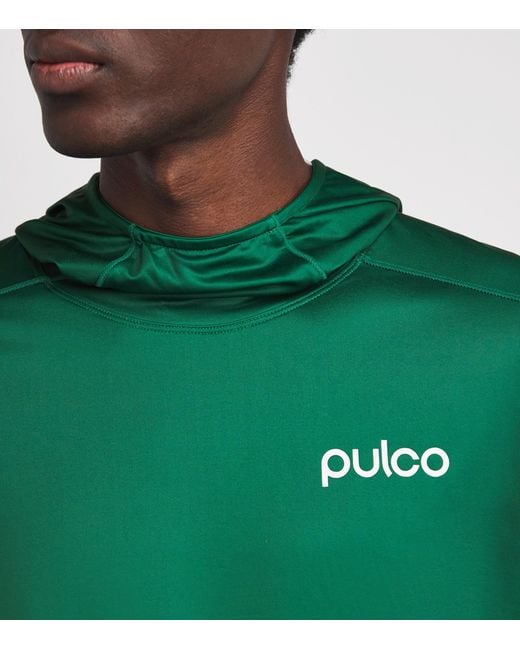 Pulco Studios Green Hooded Playing Top for men