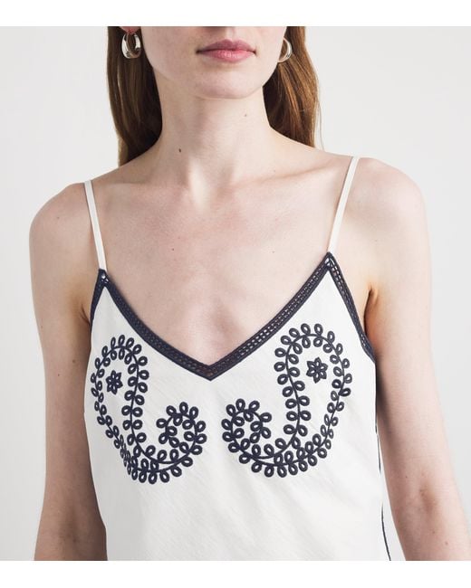 Claudie Pierlot White Stretch-Cotton Maxi Dress