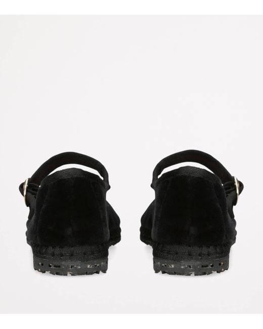 Flabelus Black Velvet Antonia Mary Janes