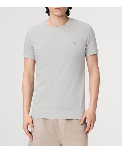 AllSaints White Organic Cotton Slim Tonic T-Shirt for men