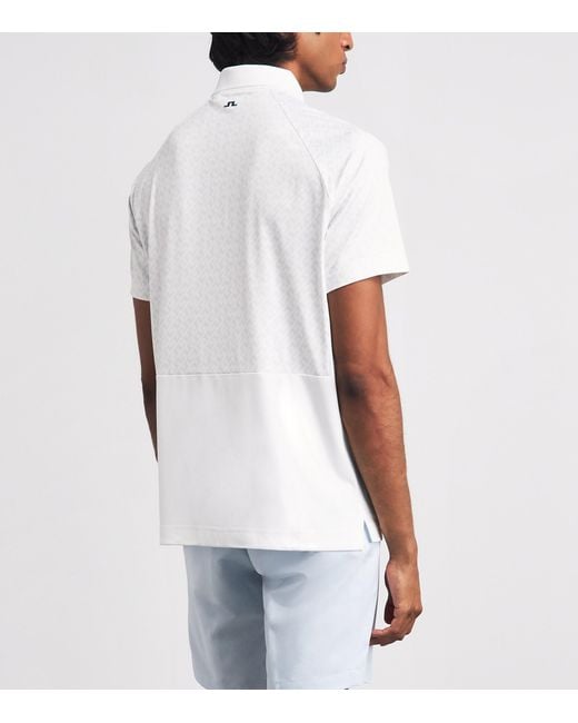 J.Lindeberg White Technical Tucker Polo Shirt for men