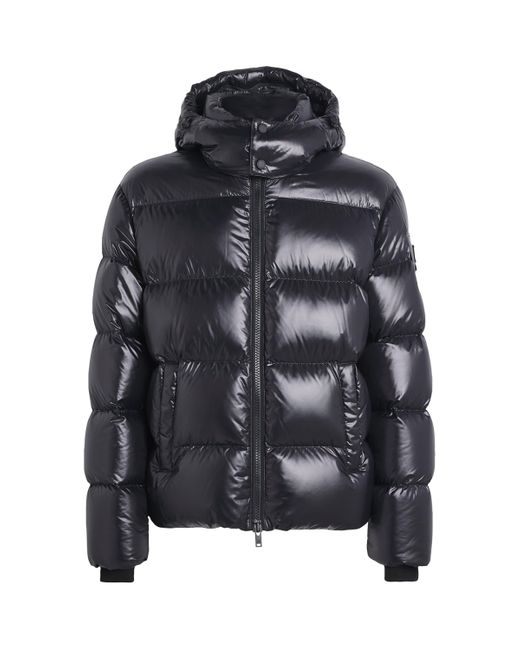 Moose Knuckles Black Down Shiny Puffer Jacket for men