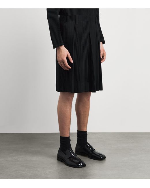 Homme Plissé Issey Miyake Black Tailored Pleats Shorts for men