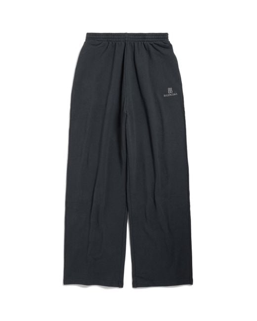 Balenciaga Blue Cotton Cropped Sweatpants