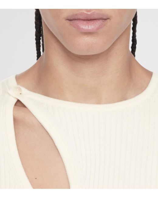 AllSaints White Cut-Out Cruz Cardigan