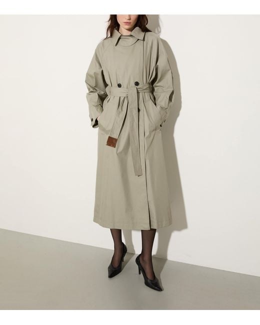 MAX&Co. Gray Cotton-Blend Trench Coat