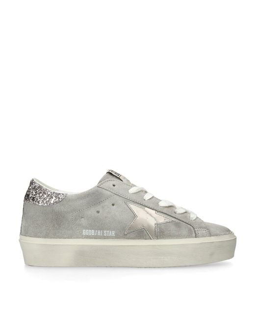Golden Goose Deluxe Brand Gray Suede Hi Star Sneakers