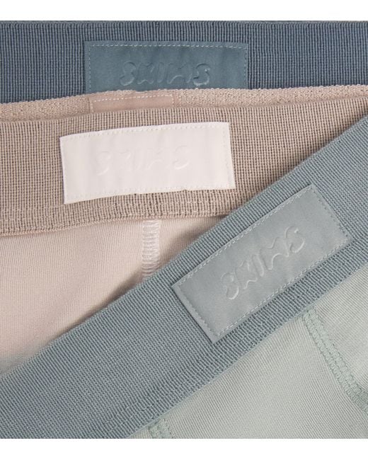 Skims Gray Stretch-Jersey Boxer Briefs for men