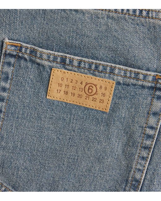 MM6 by Maison Martin Margiela Gray Oversized Distressed-Detail Jeans for men