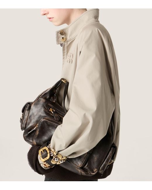 Miu Miu Natural Cotton-Blend Reversible Blouson Jacket