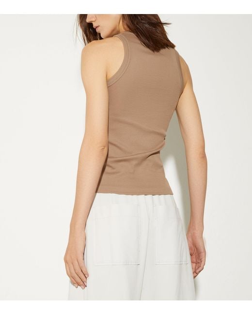 MAX&Co. Brown Stretch-Cotton Tank Top