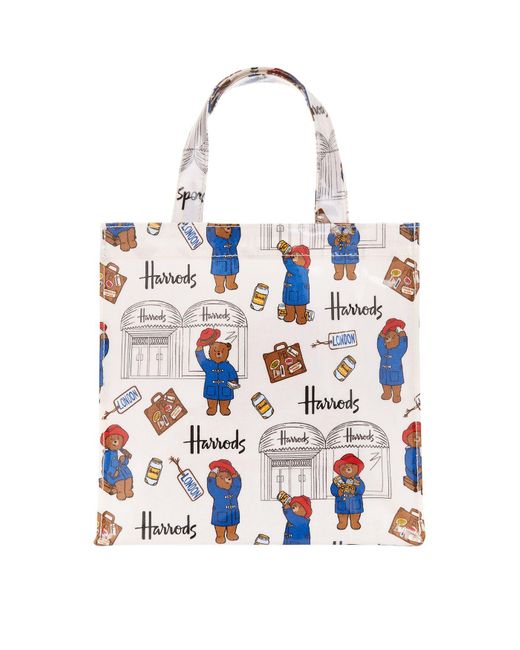 Harrods Blue Small Paddington Bear Shopper Bag