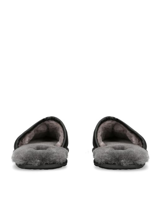 Ugg Black Scuff Grained Leather Slipper for men