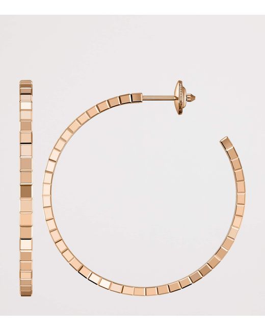 Chopard White Ice Cube Hoop Earrings