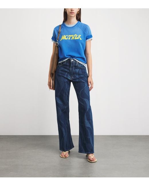 Mother Blue Cotton The Concert T-Shirt