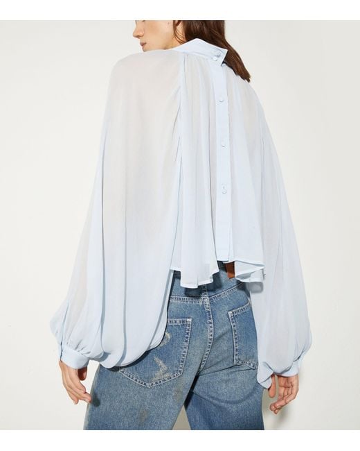MAX&Co. Blue Crepe Blouse
