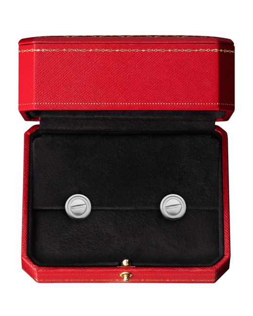 Cartier White Love Stud Earrings
