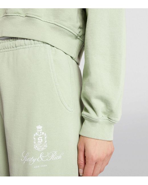 Sporty & Rich Green Cotton Vendome Sweatshirt