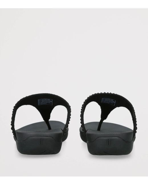 Fitflop Black Solay Crystal Flip Flops
