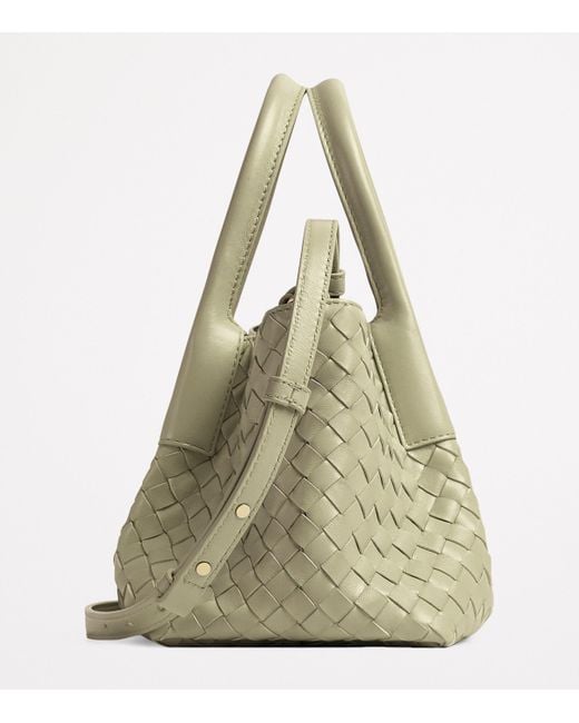 Bottega Veneta Metallic Small Leather Intrecciato Pinacoteca Tote Bag