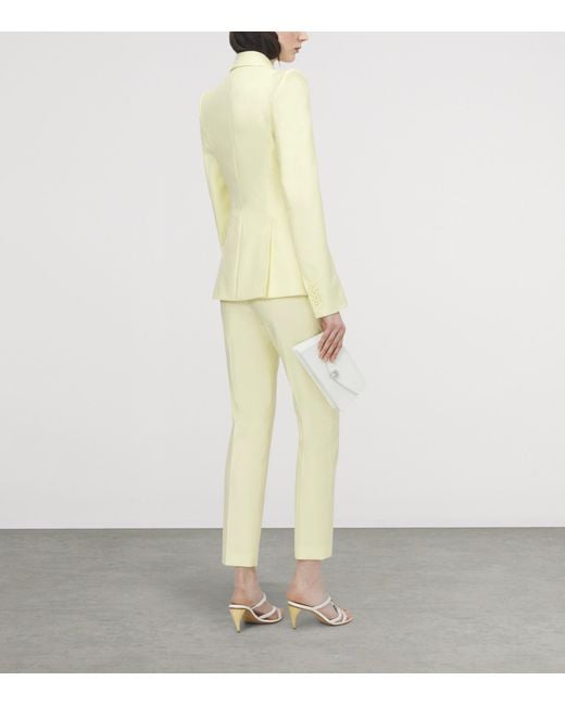 McQueen Yellow Wool Straight Trousers