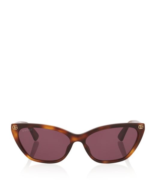 Gucci Purple Acetate Cat Eye Sunglasses