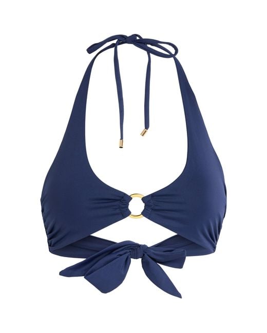 Away That Day Blue Sorrento Bikini Top