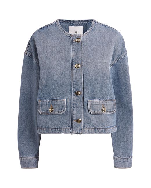 Anine Bing Blue Blanche Denim Jacket