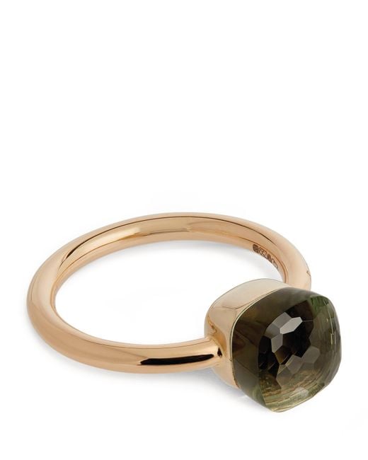 Pomellato Brown Mixed And Prasiolite Nudo Petit Ring